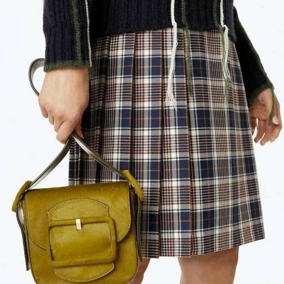 TORY BURCH SAWYER CALF HAIR SHOULDER BAG DEEP GRASSLAND - Picture 3 of 3